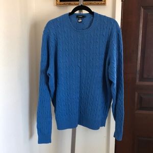 J Crew wool blend cable crew neck sweater